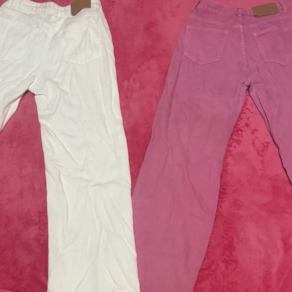 Cute pink and white Zara bundle jeans - Picture 4 of 4